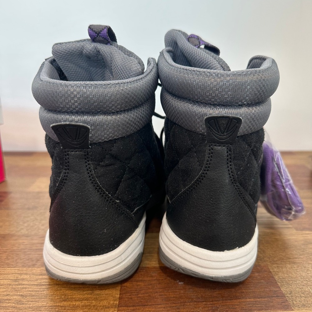 RYKA Womens Boots 7 Water Repellant Ankle Lace Outerwear Chukka Quilted Black - Picture 7 of 8